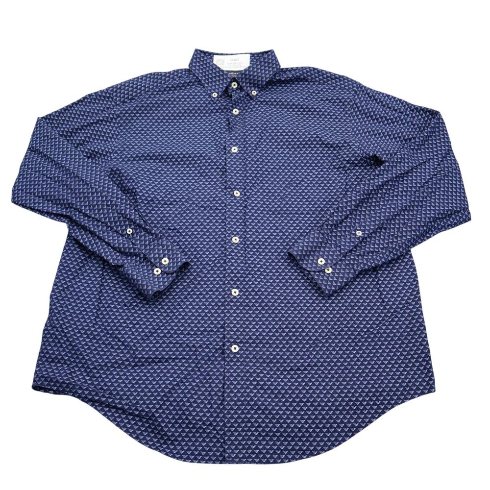 Round Tree and Yorke Shirt Men L Polo Long Sleeve Blue Comfortable Casual Wear